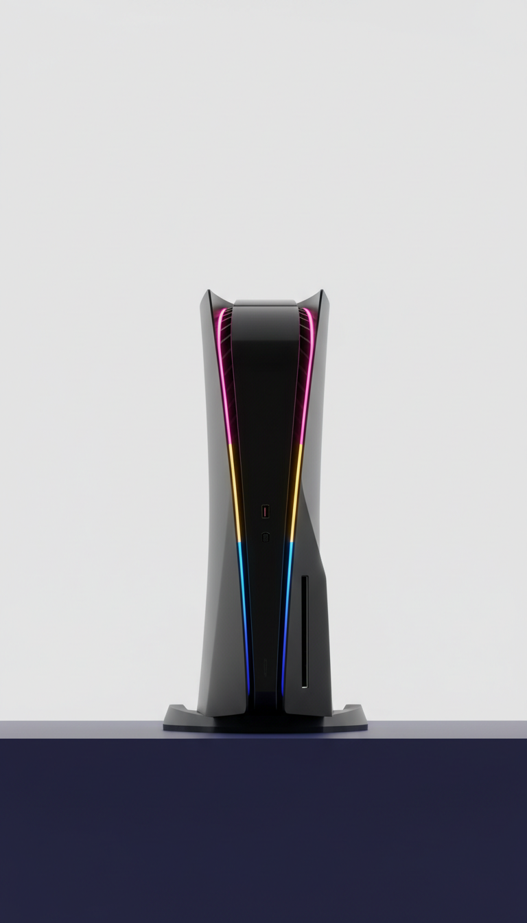 Coque de Personnalisation Noir Mat avec Éclairage LED RGB pour PS5