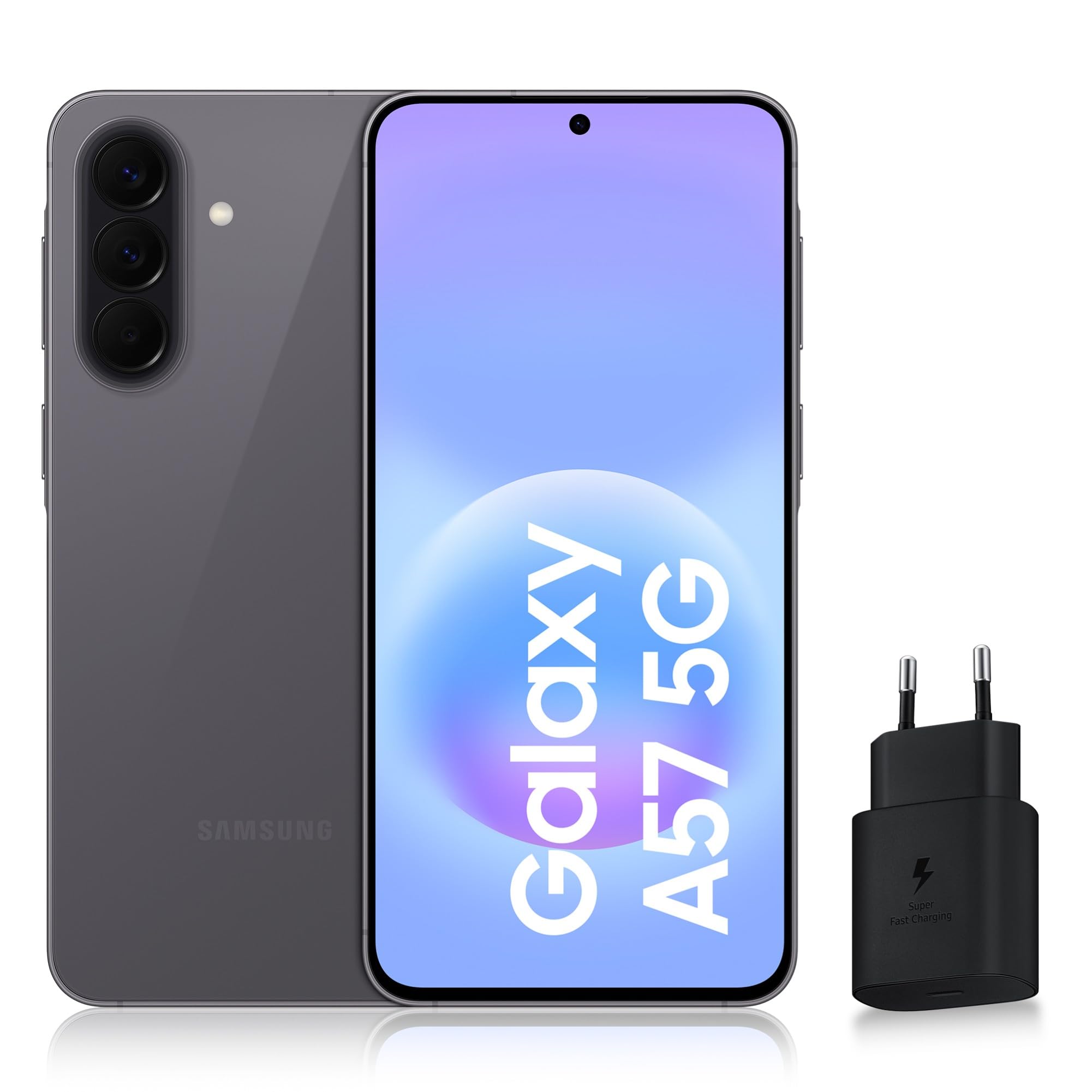Samsung Galaxy A57 5G, Smartphone Android 5G avec l'IA Accessible à Tous, 256 Go, RAM 8 Go, Chargeur Secteur Rapide 25W Inclus, Smartphone déverrouillé, Lavande, Version FR