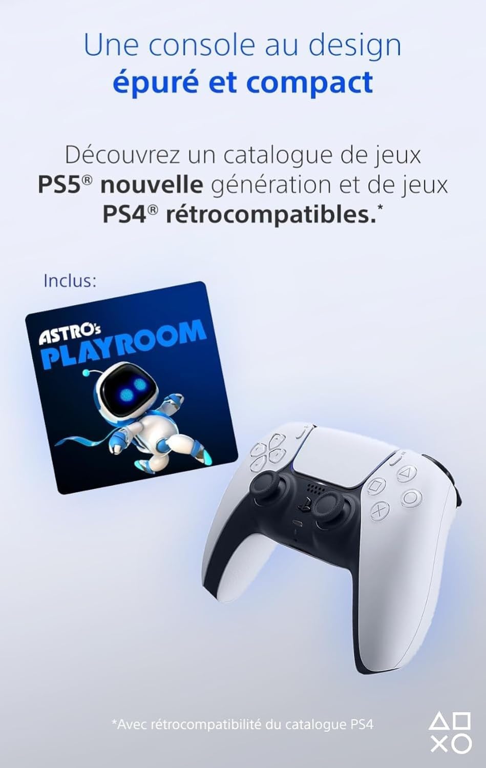 Sony, Console PlayStation 5 Édition Standard 1 To avec lecteur Blu-ray 4K, SSD Ultra-Rapide, Audio 3D, Ray Tracing, 1 Manette DualSense avec Retour Haptique et Gâchettes Adaptatives, Couleur : Blanche