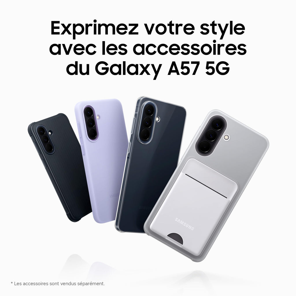 Samsung Galaxy A57 5G, Smartphone Android 5G avec l'IA Accessible à Tous, 256 Go, RAM 8 Go, Chargeur Secteur Rapide 25W Inclus, Smartphone déverrouillé, Lavande, Version FR