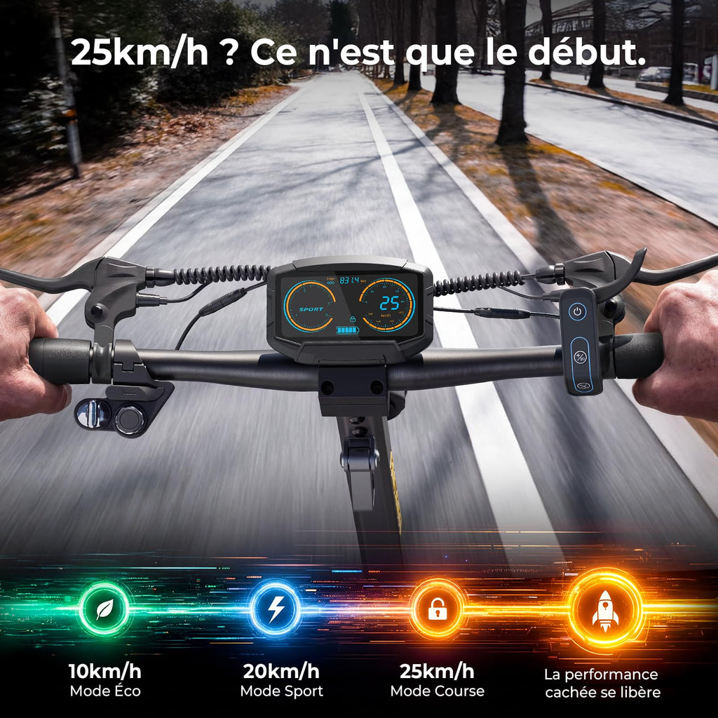 Ausom Gosoul 2 / L2 Max Trottinette Électrique Adultes, Autonomie 70KM/90KM, Freins à Disque avec E-ABS, Idéale pour Les Déplacements Urbains, 10" trotinette électrique Pliable Tout Terrain