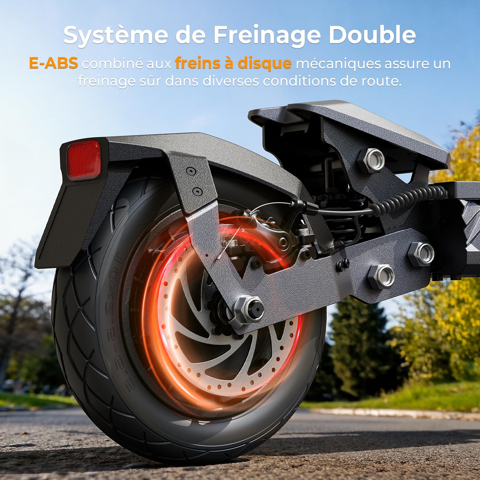 Ausom Gosoul 2 / L2 Max Trottinette Électrique Adultes, Autonomie 70KM/90KM, Freins à Disque avec E-ABS, Idéale pour Les Déplacements Urbains, 10" trotinette électrique Pliable Tout Terrain