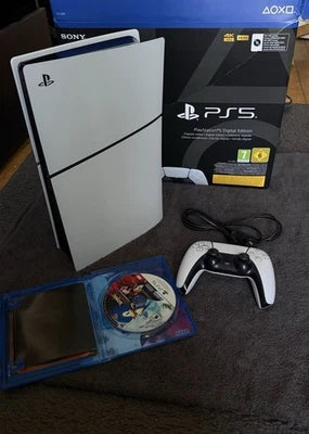 Console Sony PlayStation 5 Digital Edition (Slim) - Blanc + Jeu Inclus