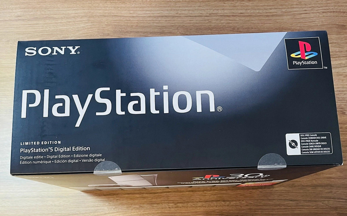 Pack PlayStation 5 Édition Numérique Slim 1 To – Édition Limitée 30ème Anniversaire + Lecteur de Disque Externe