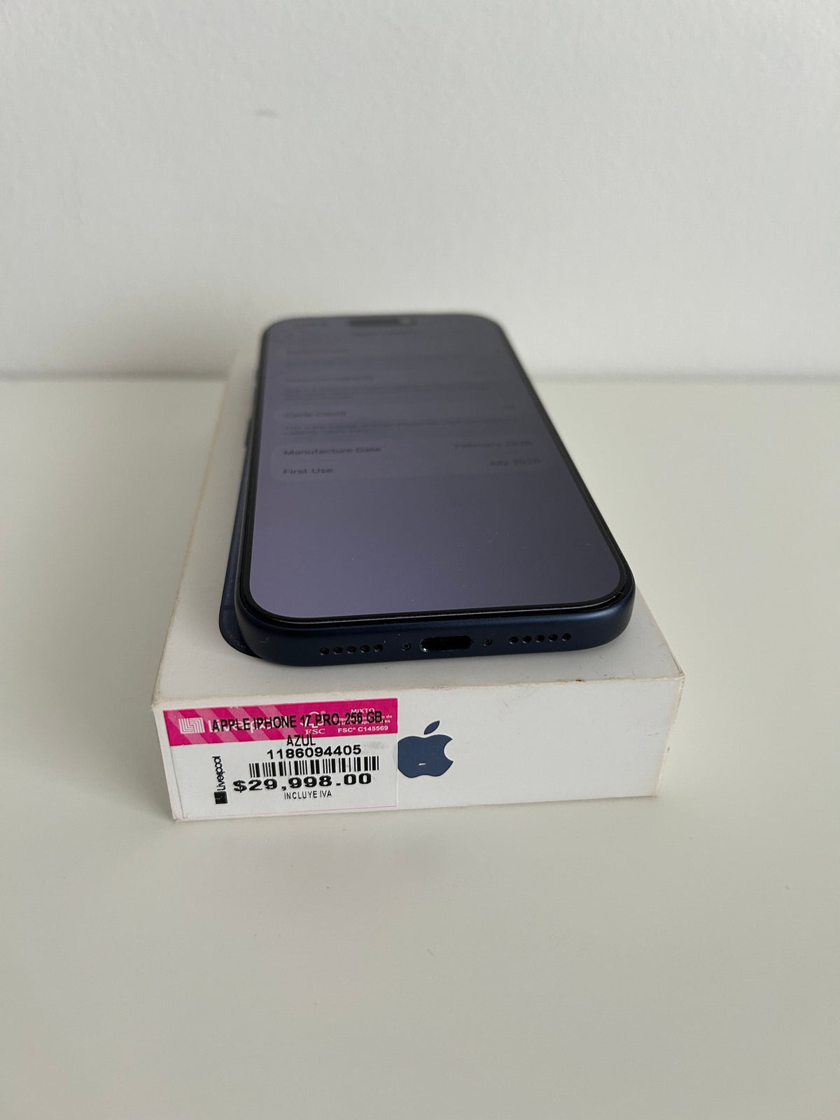 Apple iPhone 17 Pro 256 Go - Bleu - État Excellent (Batterie 100%)