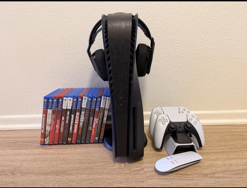 Pack PS5 Standard Custom + 2 Manettes + Casque + 14 Jeux — Fonctionne parfaitement !