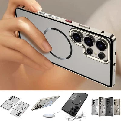 Coque Magnétique Bumper Métal Transparente – Samsung Galaxy S26 Ultra, S25, S24, S23