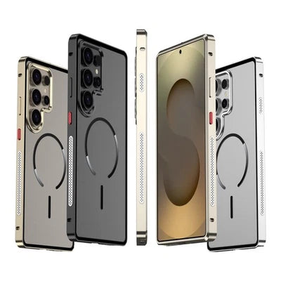 Coque Magnétique Bumper Métal Transparente – Samsung Galaxy S26 Ultra, S25, S24, S23