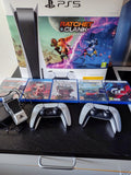 Pack PlayStation 5 Standard + 2 Manettes DualSense + Station de Recharge + 5 Jeux (Très Bon État)