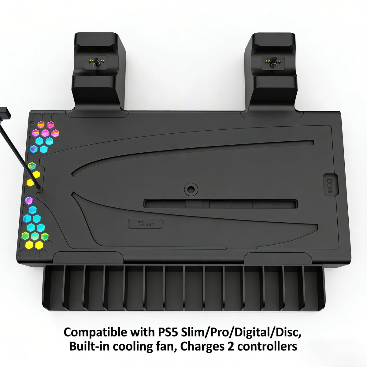 Support de Charge et Refroidissement Multifonction YJT-5OT2075 RGB pour PS5 & PS5 Slim