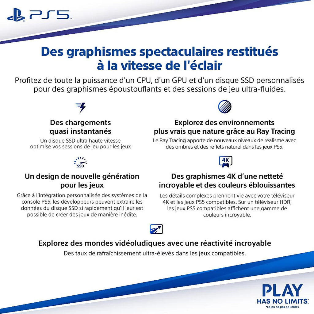 PlayStation®5 Slim Edition (Modèle Standard avec Lecteur de Disque)