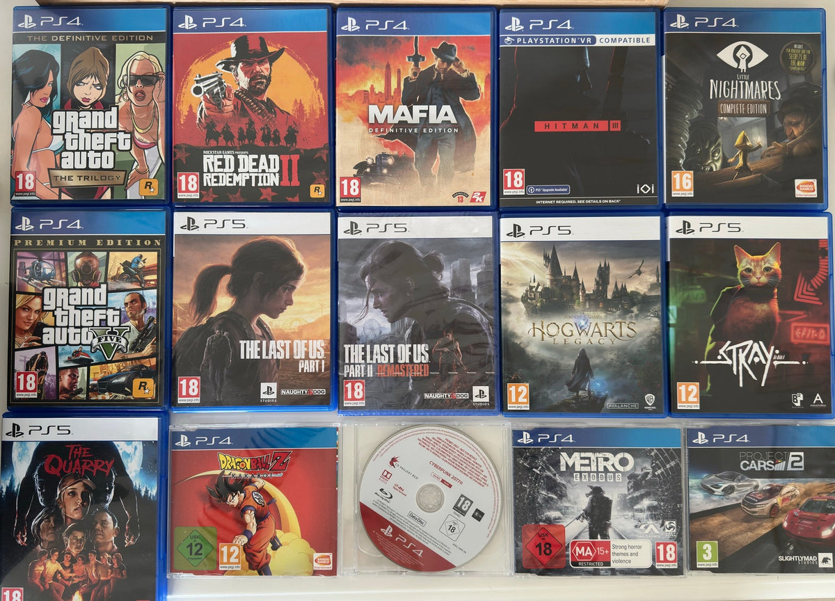 Pack Console Sony PlayStation 5 + 2 Manettes DualSense + Station de Charge Dual + Lot de Jeux