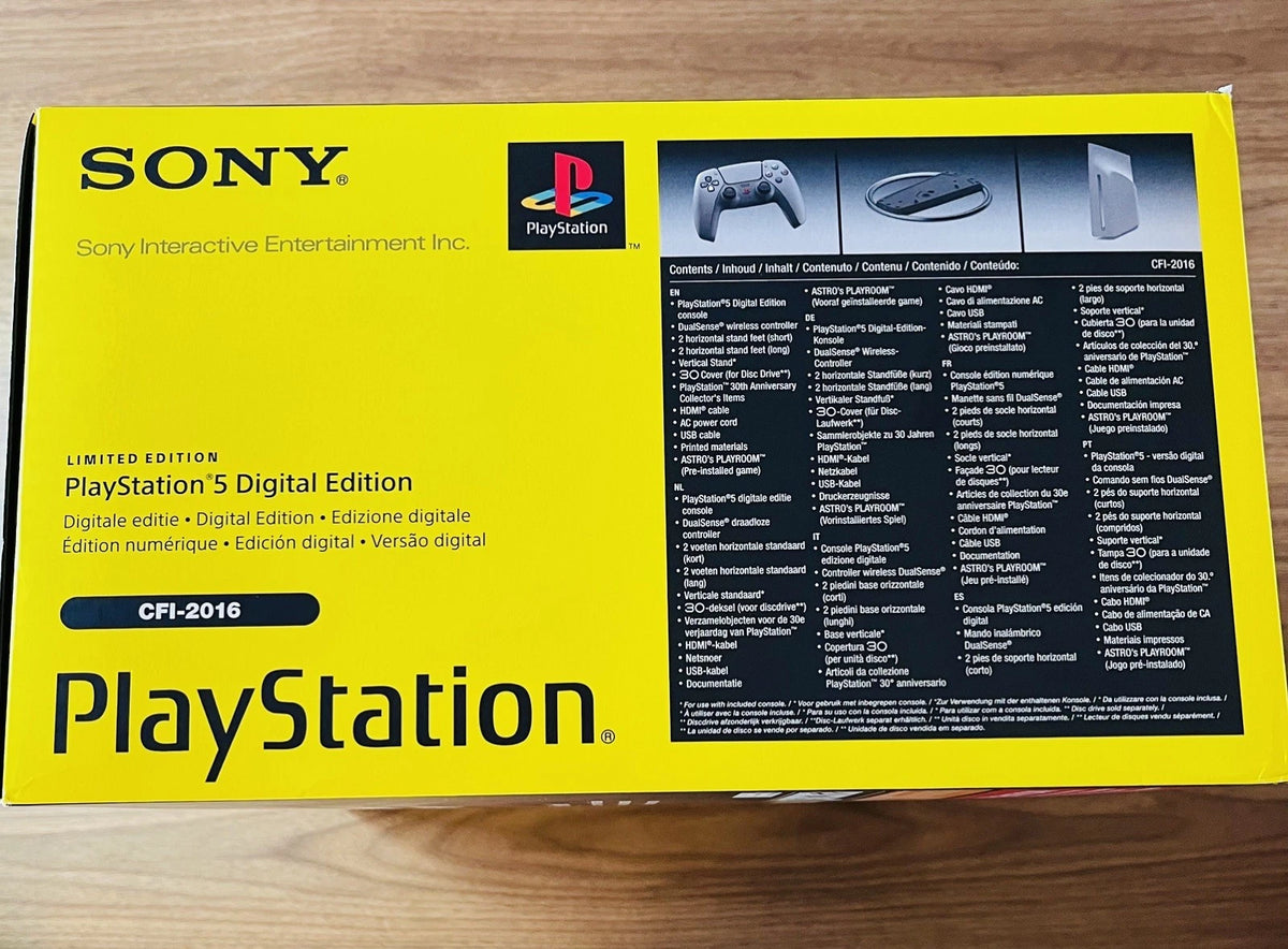 Pack PlayStation 5 Édition Numérique Slim 1 To – Édition Limitée 30ème Anniversaire + Lecteur de Disque Externe