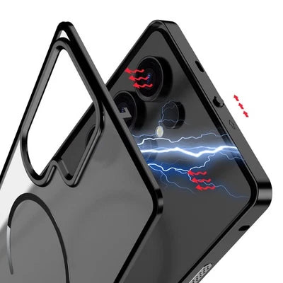 Coque Magnétique Bumper Métal Transparente – Samsung Galaxy S26 Ultra, S25, S24, S23