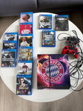 Pack Console PS4 (Édition FC Bayern München) + 2 Manettes + 10 Jeux Inclus