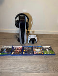 Pack Sony PlayStation 5 (Édition Disque) + 2 Manettes DualSense + Station de charge + Casque + 5 Jeux