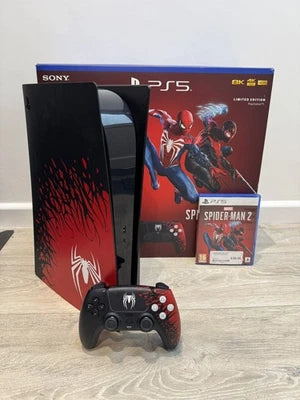 Console PlayStation 5 Édition Limitée Marvel's Spider-Man 2 – Pack Complet en Boîte (+ Jeu Physique & Manette Collector)